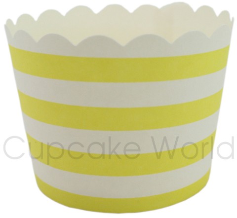 ROBERT GORDON YELLOW STRIPES CUPCAKE BAKING CUPS PETIT x25 ROBERT GORDON YELLOW STRIPES CUPCAKE BAKING CUPS PETIT x25
